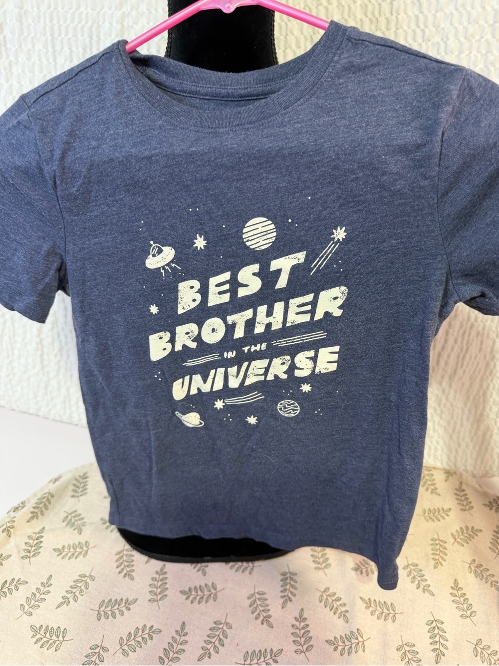 Cat & Jack Navy Blue "Best Brother in the Universe" Graphic Tee